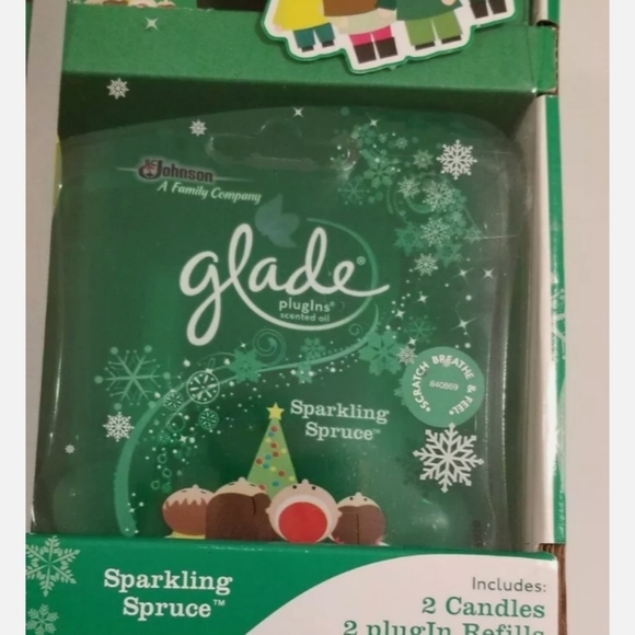 Glade Holiday Candles, Warmer and Plug-in Refils Sparkling Spruce Gift Box - Picture 2 of 5